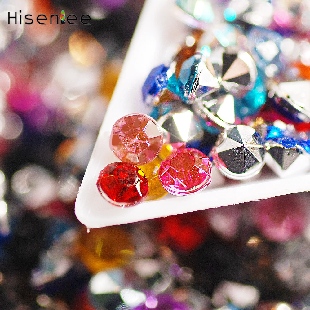 

High quality 1.5MM 1000PCS Acrylic glamour multi-color sharp fashion rhinestone DIY shiny nail decoration accessories tools