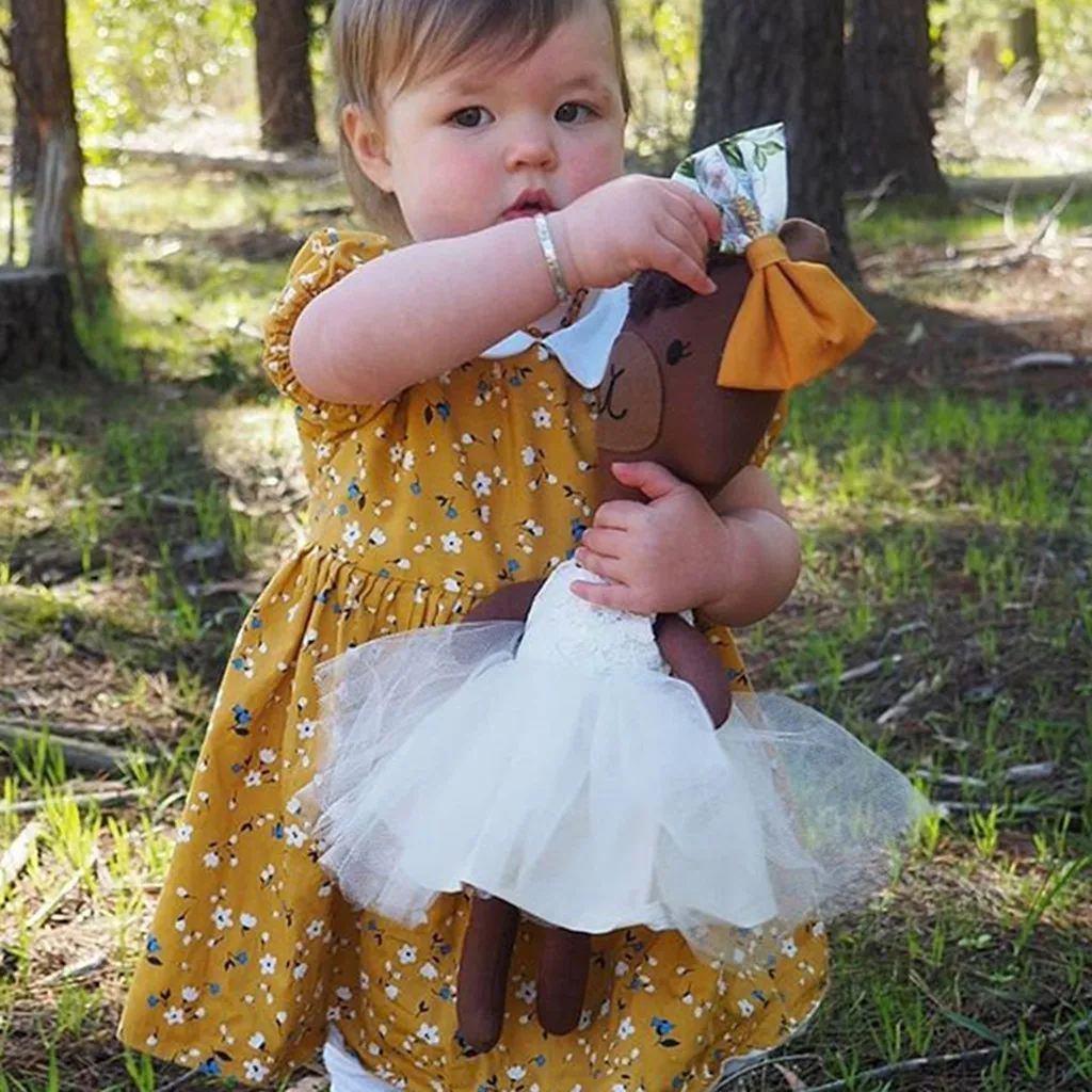 Girls Summer Dress Infant Baby Short Sleeve Floral Print Clothes Princess Party Wedding Dresses T5# | Мать и ребенок