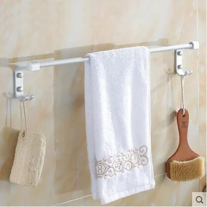 Полочки для полотенец из алюминия 2 вида 60 см с крючками|double towel bar|aluminum bartowel bar |