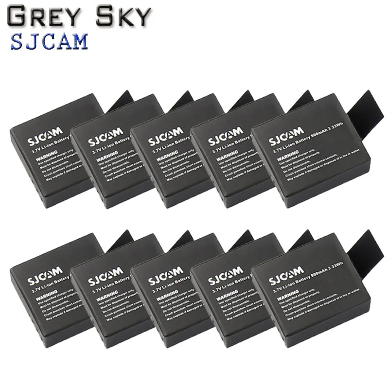 10 battery 6X SJCAM Sj4000 Батарея+ 3 лота ЖК-дисплей Зарядное устройство для спортивной экшн-камеры SJCAM SJ4000 SJ5000 SJ6000 SJ8000 eken 4K H8 H9 00 5000 6000 7000 8000 sj9000 M10 - Цвет: 10 battery