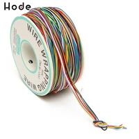 1 roll wrapping wire 30awg 0 25mm tin plated copper wire wrapping insulation test cable 8 colored circuit board fly line
