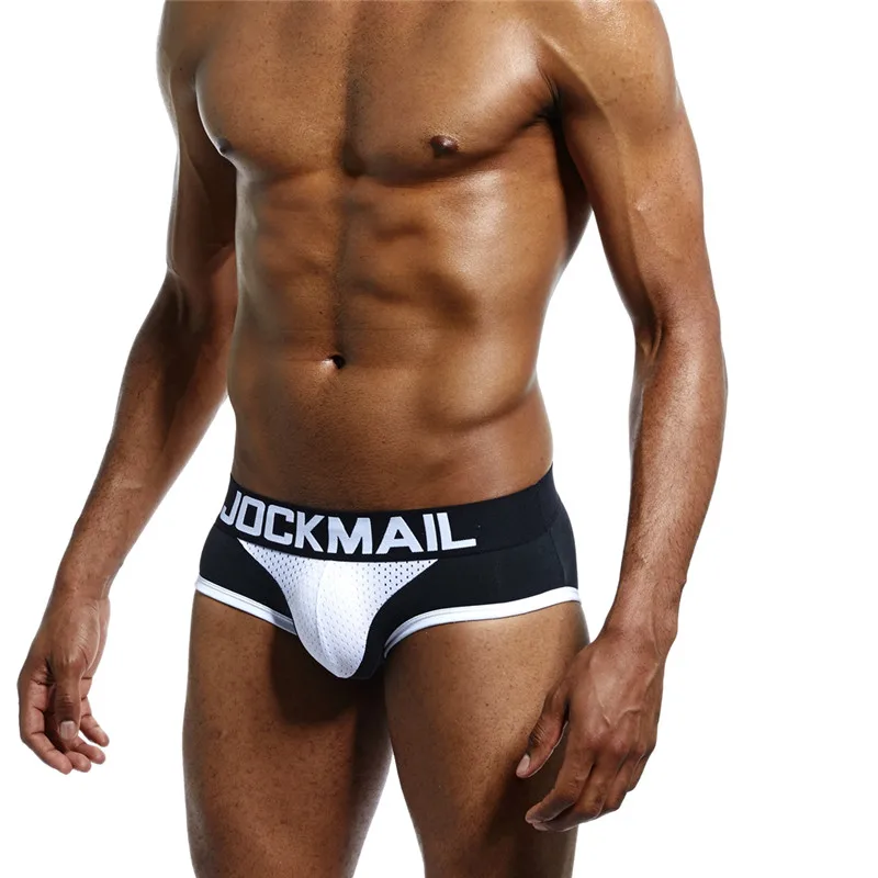 JOCKMAIL, фирменное Мужское нижнее белье, боксеры, трусы, сетчатые, дышащие, с мешочком для пениса, cueca, боксеры, calzoncillos hombre, трусы для сна
