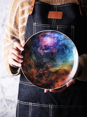 Обеденная тарелка домашняя Скандинавская ins чистая красная керамическая