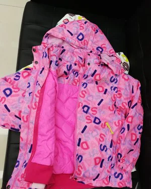 

Girls' stormcoat removable three-in-one cotton-padded jacket big child thick cotton-padded snowsuit -30