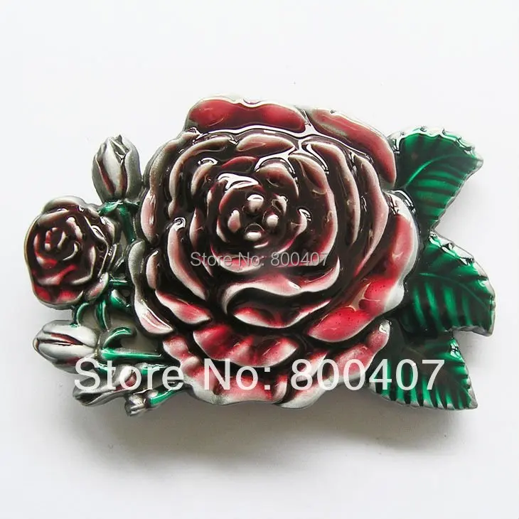 

Men Belt Buckle Retail Western Flower Rose Belt Buckle Brand New In Stock Free Shipping
