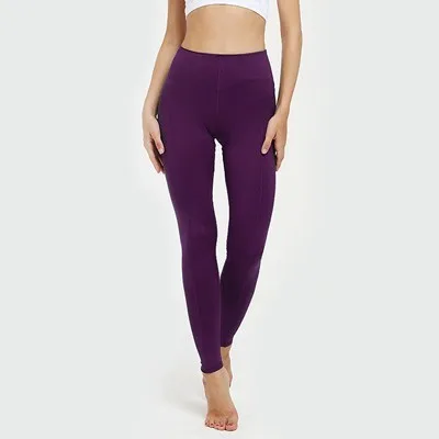 Purple Yoga Pants Сексуальные женские штаны для йоги с высокой талией, для фитнеса, спортзала, йоги, спортивные Леггинсы, высокие эластичные спортивные колготки, штаны для тренировок, бега, спортивная одежда - Цвет: Purple Yoga Pants