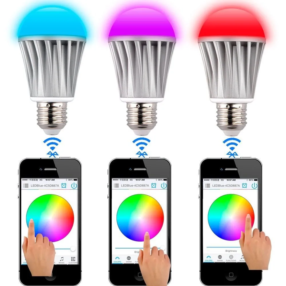 Умная музыкальная лампа с Wi Fi 7 5 Вт E27 RGB + CCT цветная регулируемой яркостью управление приложением