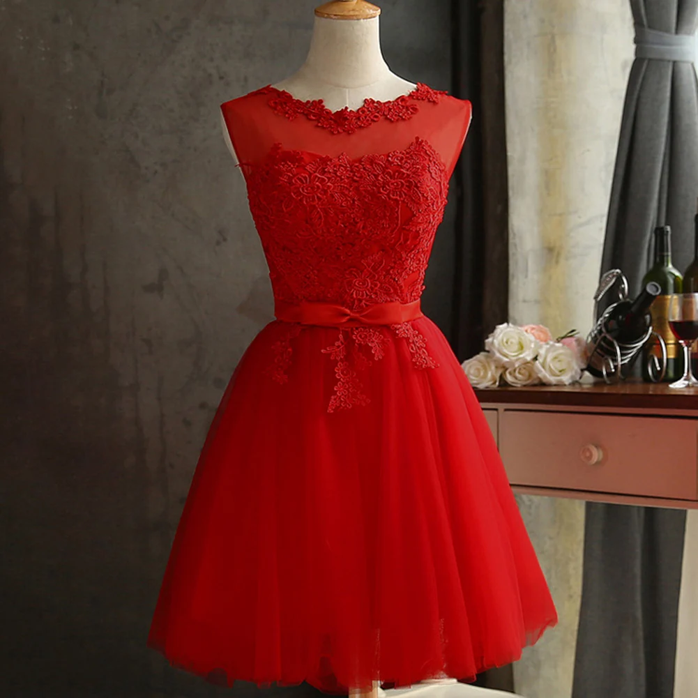 Cncool элегантное кружевное платье с вышивкой Сетчатое трапециевидной формы