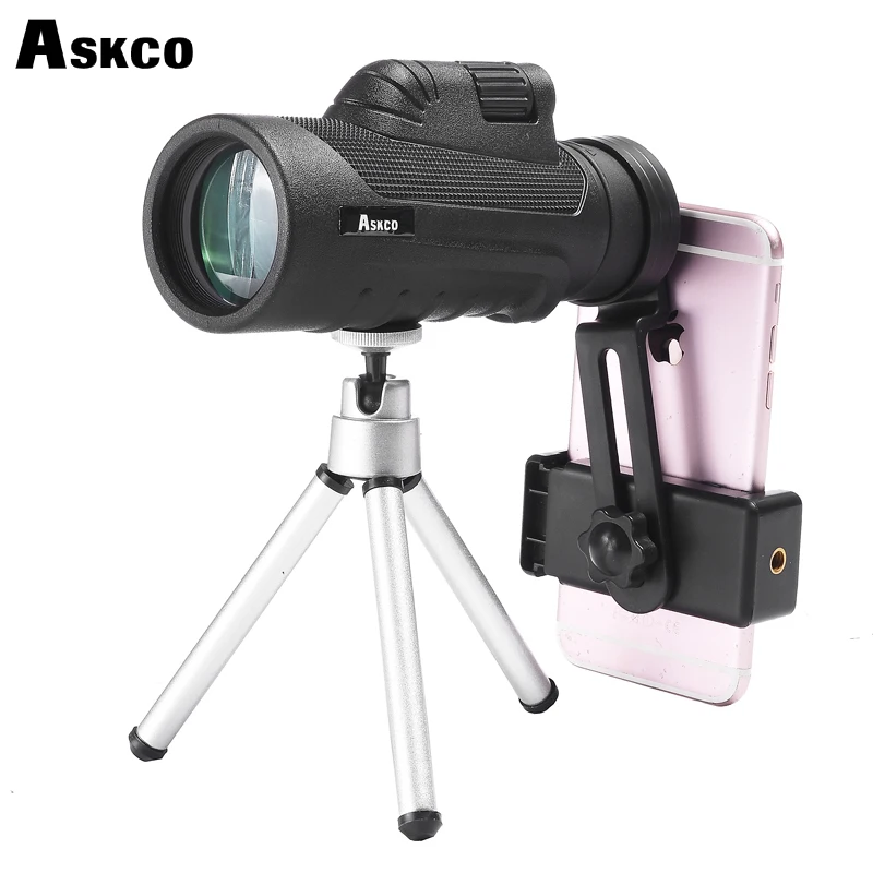 Askco 10X42 HD монокулярный телескоп мощный ручной Монокуляр для охоты Зрительная