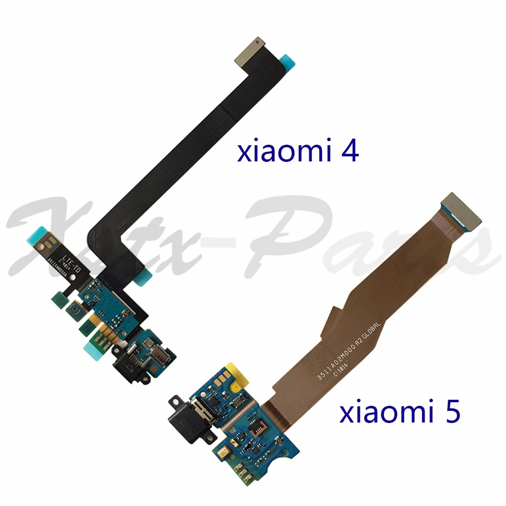 1 шт. новая зарядка через USB плата с гибким кабелем и микрофоном для Xiaomi 4 M4 Mi4 5 Mi5 |