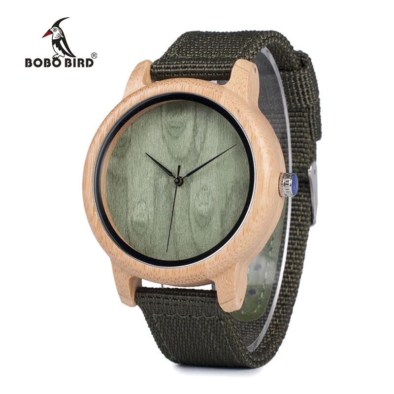 Bobo Bird Wd11d12 Relógio de Bambu de Madeira Relógio Masculino Feminino Relógios de Marca de Designer Pulseira de Nylon Macio Caixa de Presente Relógio Masculino