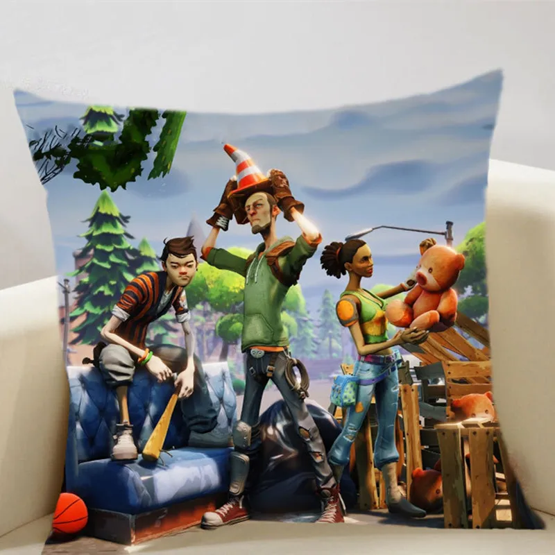 ZSQH 35 см квадратный объятия розовый медведь Подушка игра Battle Royale Косплей Костюм