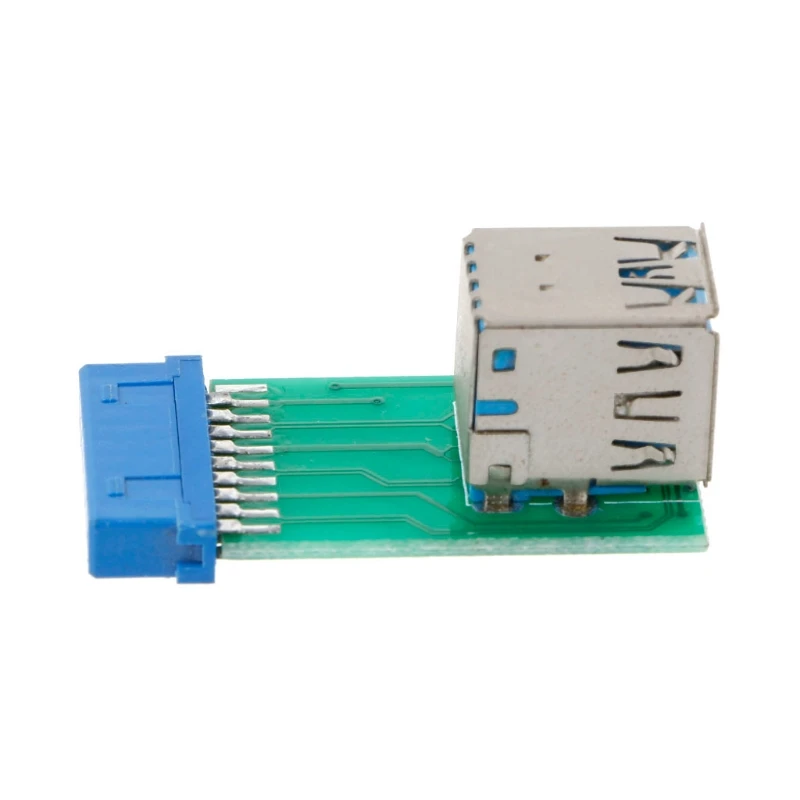 Внутренний 20Pin до 2 USB 3 0 Женский адаптер конвертер PCB плата расширитель