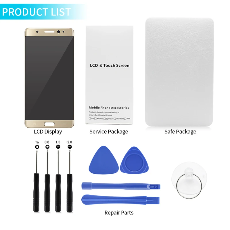 Super AMOLED для samsung Note Fan Edition FE Note 7 N930F N935F ЖК-дисплей сенсорный экран дигитайзер в сборе для samsung Note7 LC