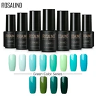Профессиональный светодиодный УФ гель для ногтей для женщин Высокое качество 7 мл отмачиваемый пигмент зеленый синий новый цвет Rosalind бренд гель лак для ногтей