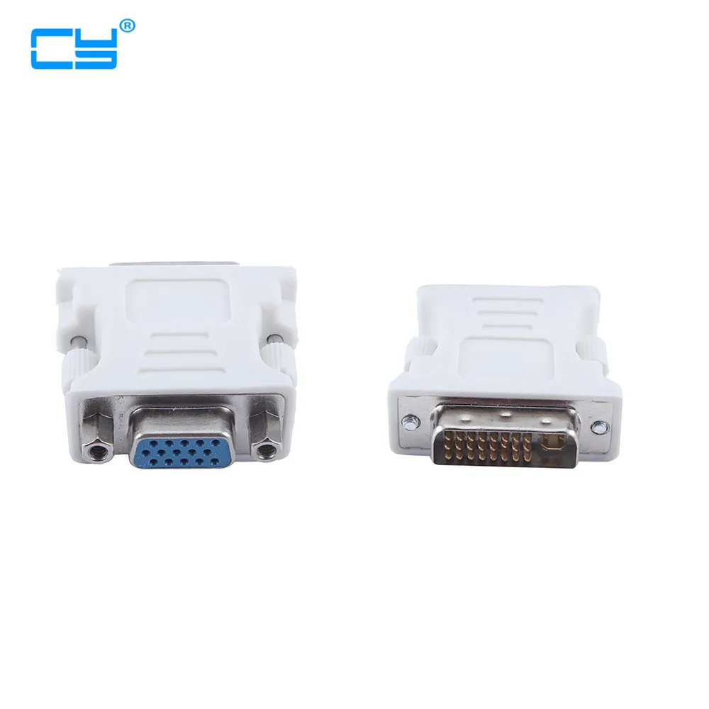 10 шт./лот DVI I 24 + 5 штырь к HD 15 штырьков VGA SVGA Женская видеокарта монитор ЖК конвертер