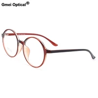 gmei optical urltra light tr90 round full rim mens optical eyeglasses frames womens plastic myopia eyewear 6 colors m5087