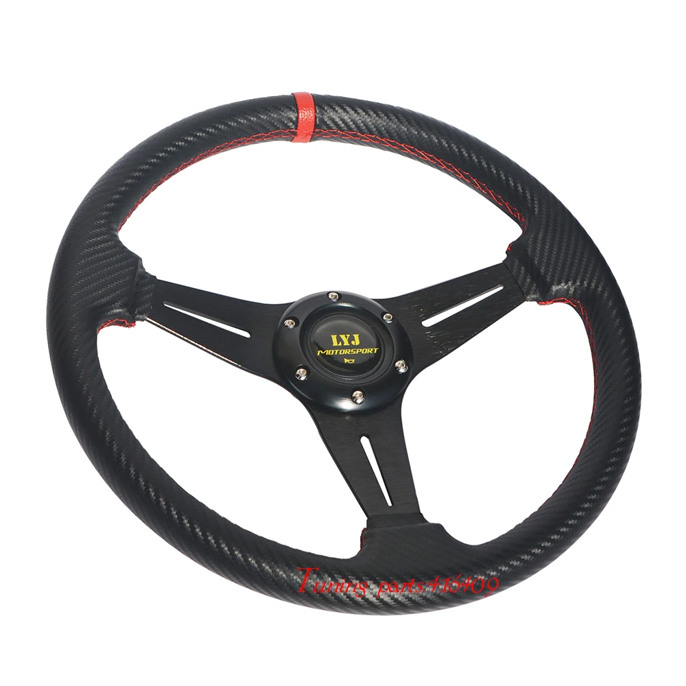 

Universal Carbon Fiber Look Steering Wheel 350MM Modified Car Steering Wheel