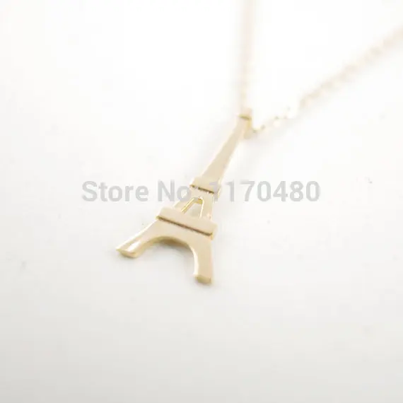 Модное золотое ожерелье Oly2u с Парижской Эйфелевой башней подвеска для девушки