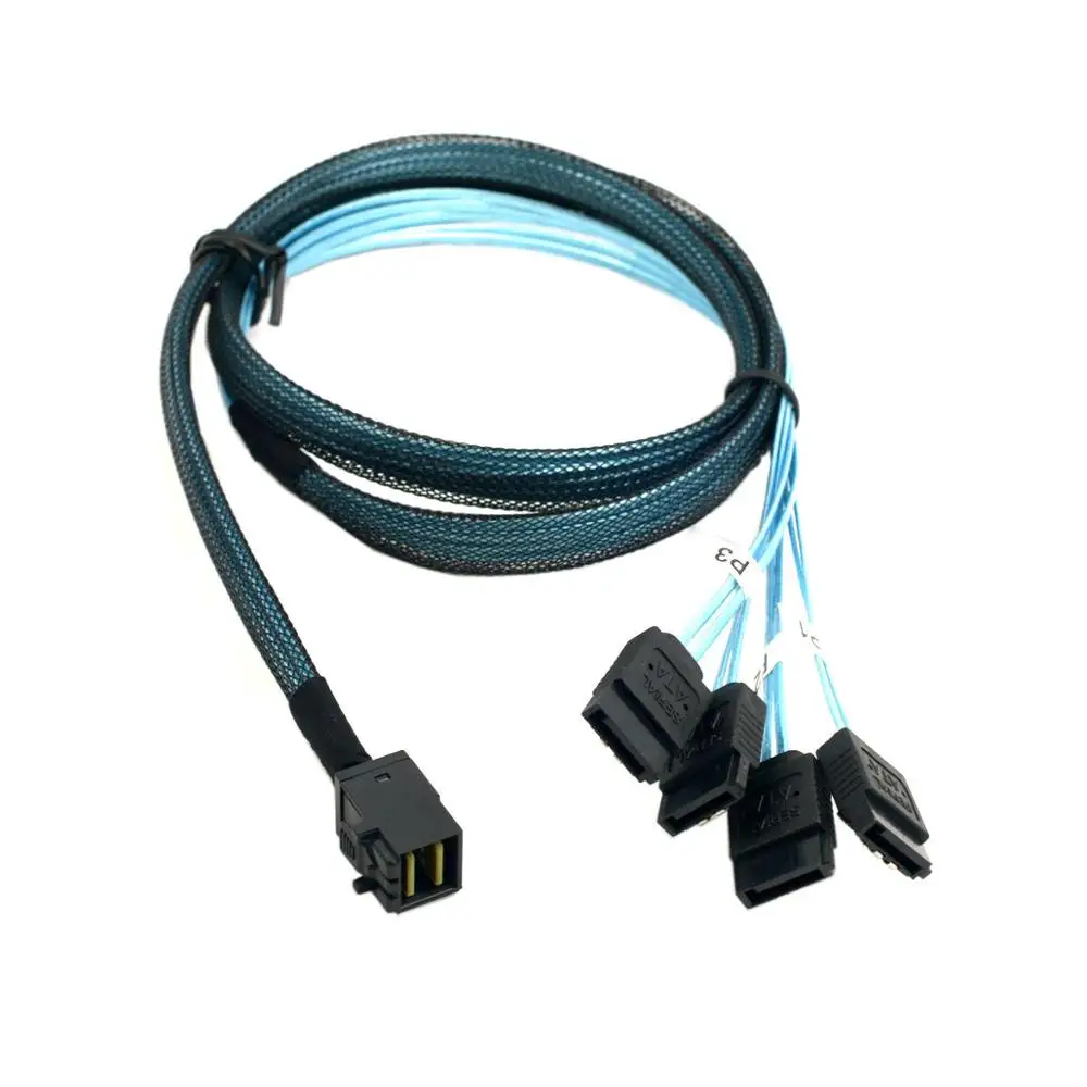 Zihan 4 SATA 7pin хост жесткий диск сервер данных Raid к Mini SAS SFF 8643 целевый кабель|Кабели