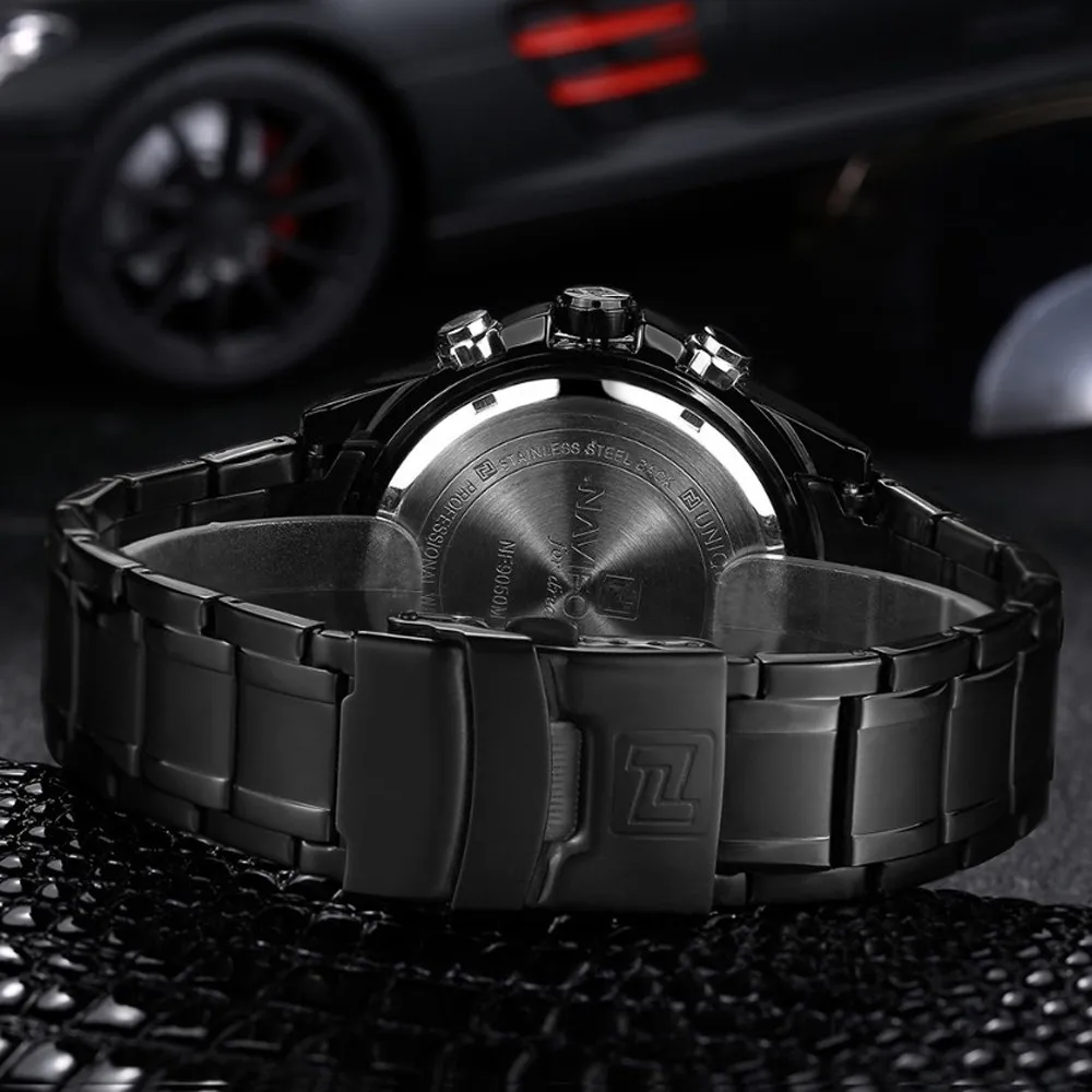 Топ люксовый бренд NAVIFORCE мужские спортивные часы мужские кварцевые светодиодный аналоговые часы полностью стальные мужские военные наручные часы relogio masculino