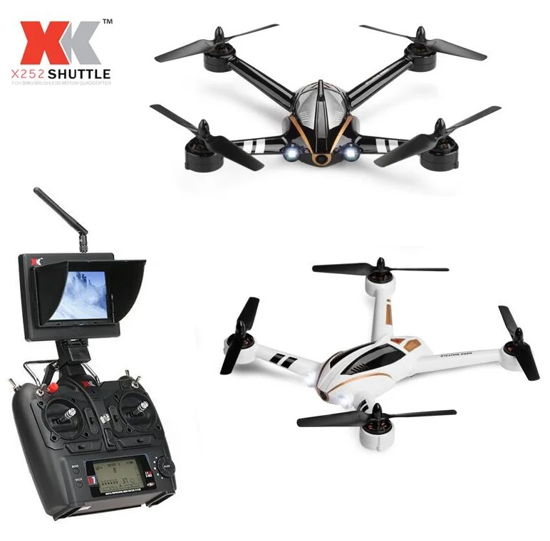Квадрокоптер XK X252 5 8G FPV RC с широкоугольной HD камерой 720P и бесщеточным Мотором 3D 6G