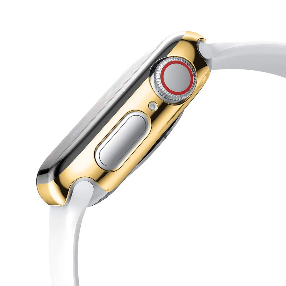 Для Apple Watch Series 4 40/44 мм бампер Жесткий Чехол Защитная пленка для экрана чехол ПК