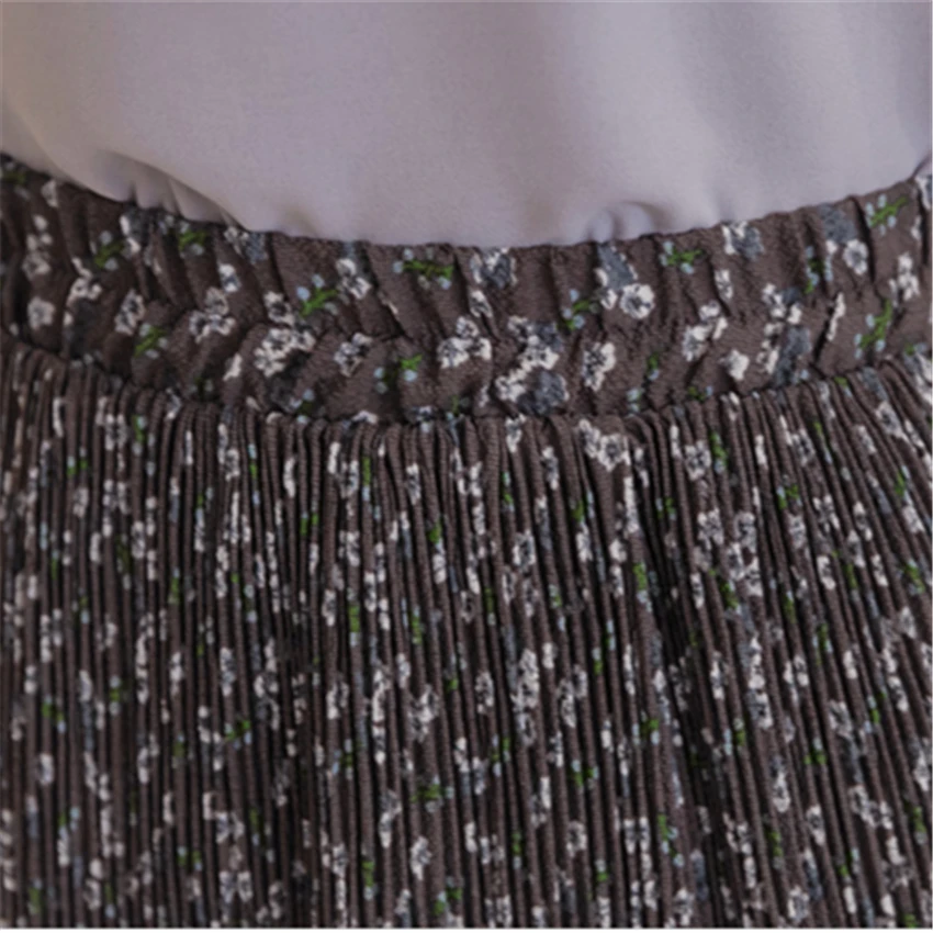 2019 Летняя мода Винтаж Высокая талия для женщин юбки цветочные оборками