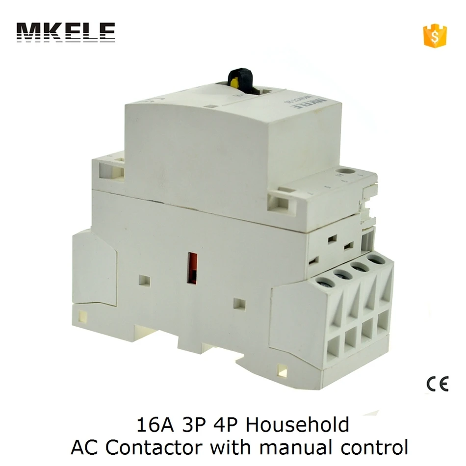 MKWCT-16M 3P 3NO 16A 220V 50or60HZ Din Rail Household AC Contactor Operated By Manual Control contator | Обустройство дома