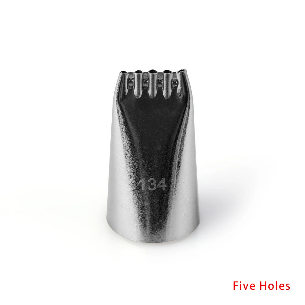Five Holes 1/2 шт. Нержавеющая сталь пять отверстий линии рисунок насадки фон с изображением нотного стана и ноты Лапша торт выпечки глазировки наконечник для домашнего украшения - Цвет: Five Holes