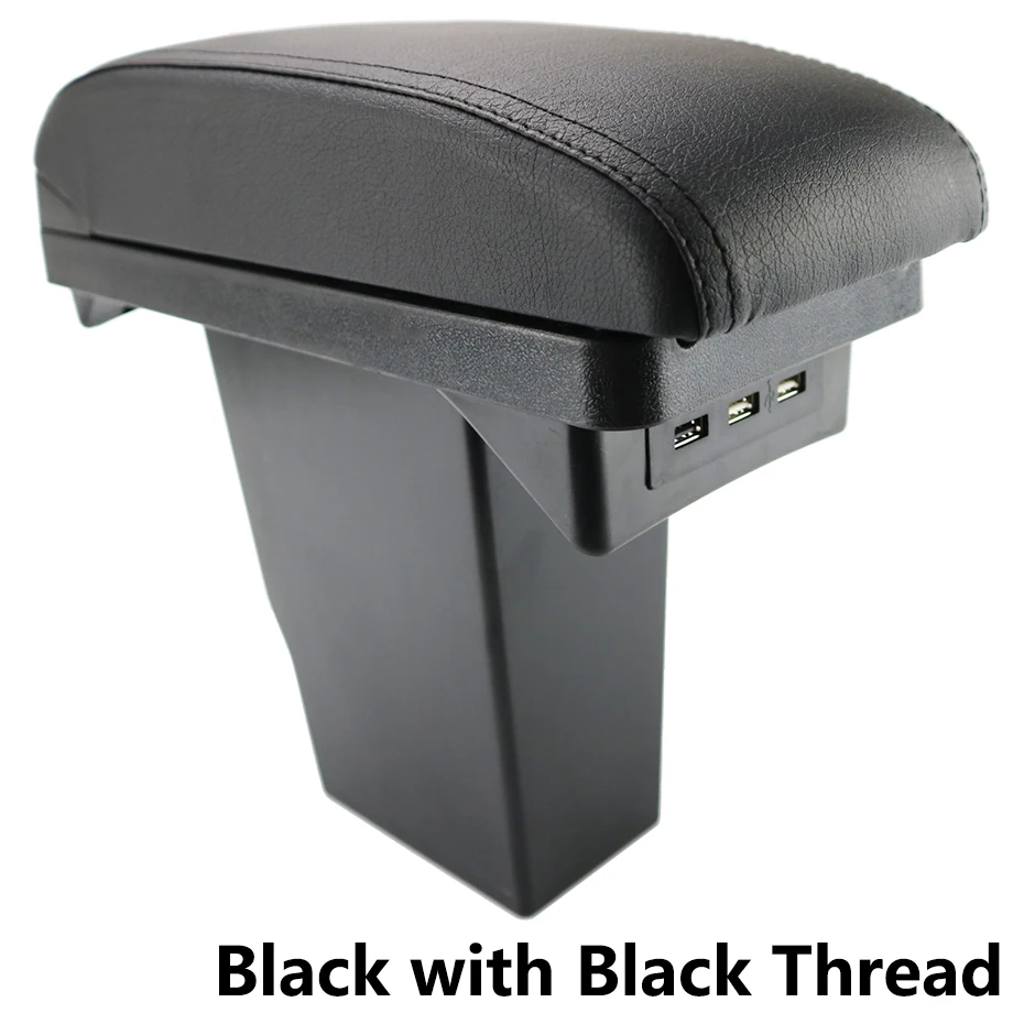 Black thread Консоль для peugeot 2008 ящик для хранения центр подлокотника модификация - Название цвета: Black thread