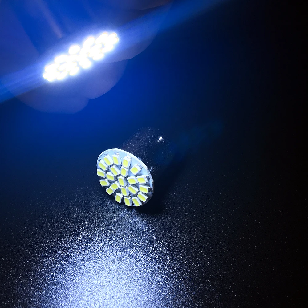 Стробоскоп 50X S25 1156 BA15S 1157 BAY15D 1206 22 SMD вспышка парковки повернуть светодиодные