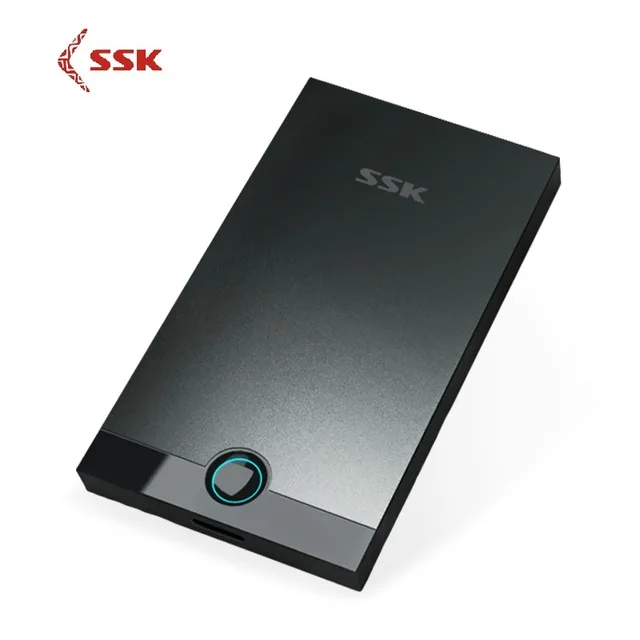 Черный SSK алюминиевый сплав USB 3,0 HDD корпус 2,5 дюймов SATA USB HDD чехол жесткий диск коробка внешний жесткий диск USB жесткий диск Корпус SHE085 - Цвет: Черный
