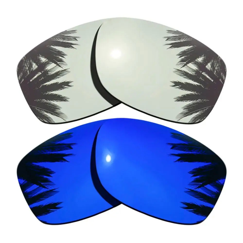 Purple Mirrored & Silver Mirrored Polarized Replacement Lenses for Jupiter Squared Frame 100% UVA & UVB