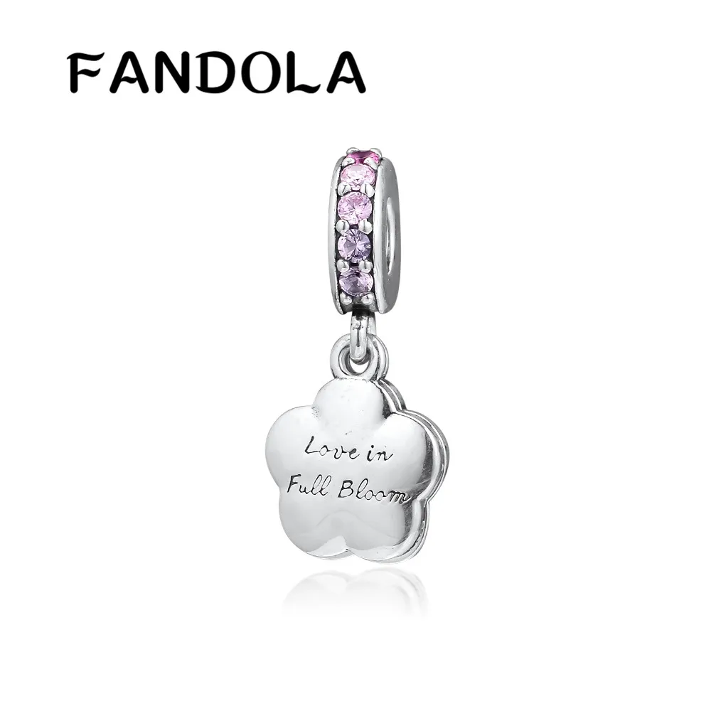 Подвески из серебра 925 пробы в виде Цветка Персика для браслета Pandora | Украшения и