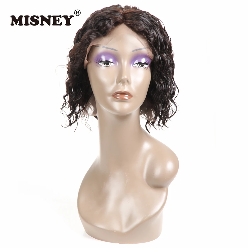 Парик из человеческих волос Remy вьющийся короткий предварительно выщипанный с