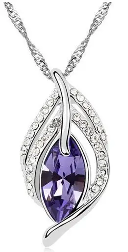 Ожерелье с подвеской в виде листьев и перьев | Украшения аксессуары