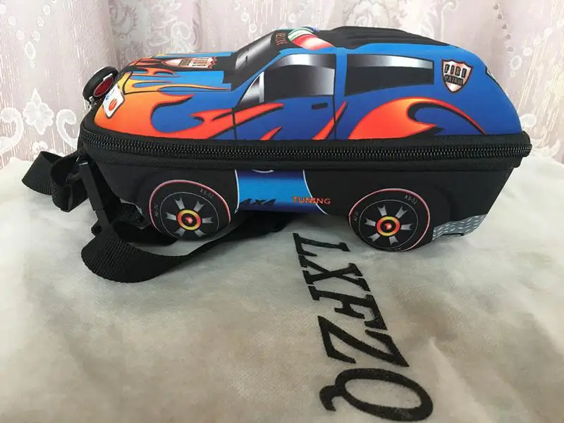 lan se LXFZQ, детские школьные ранцы для мальчиков, mochila escolar menino, 3D автомобиль, милые детские рюкзаки для малышей, детский рюкзак - Цвет: lan se