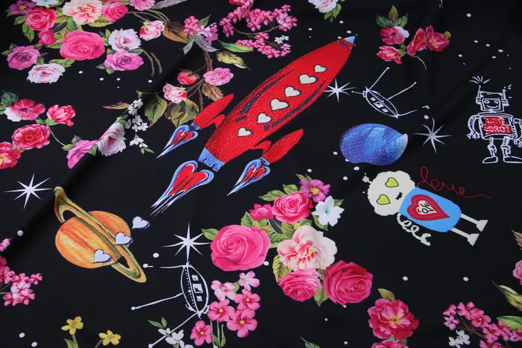 172x150 см космический корабль набивные ткани Пелерина собственными руками Сделай