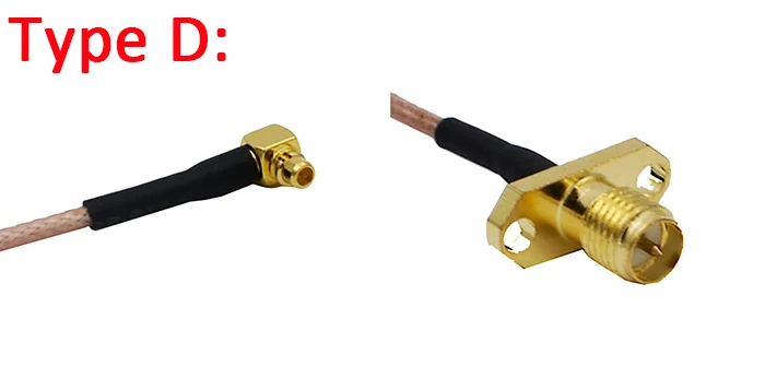D MMCX к SMA/RP-SMA гнездовой фланец FPV антенный удлинитель для Unify PandaRC VTX - Цвет: D