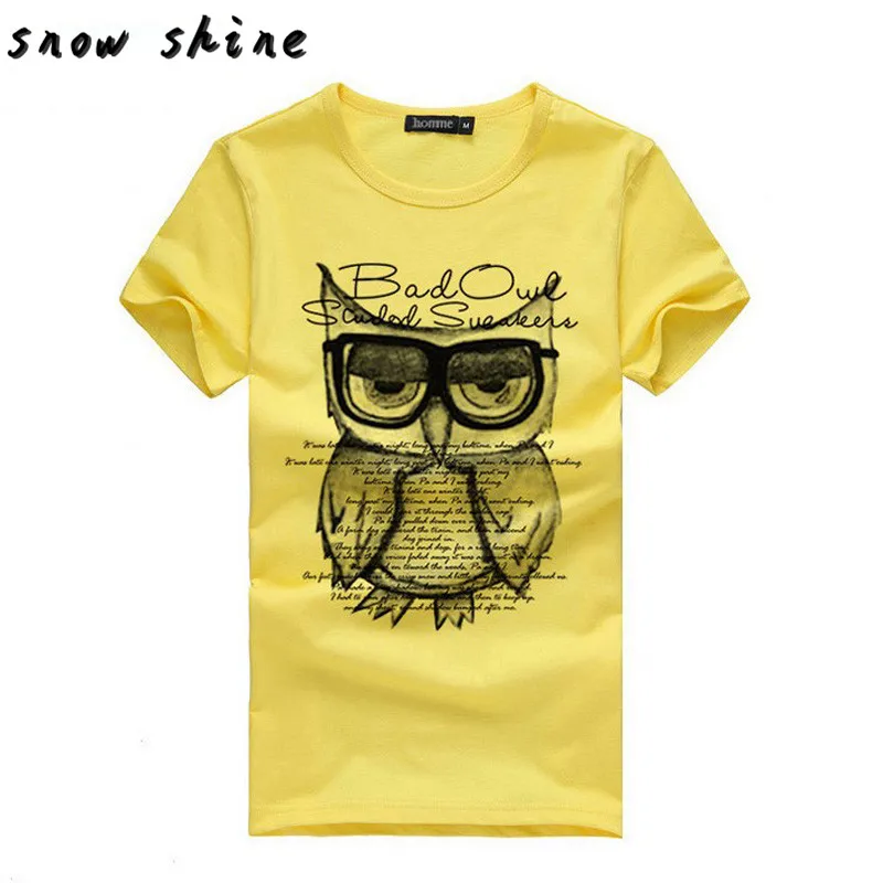Snowshine YLIWFashion/футболки с принтом совы для мальчиков хлопковая футболка короткими