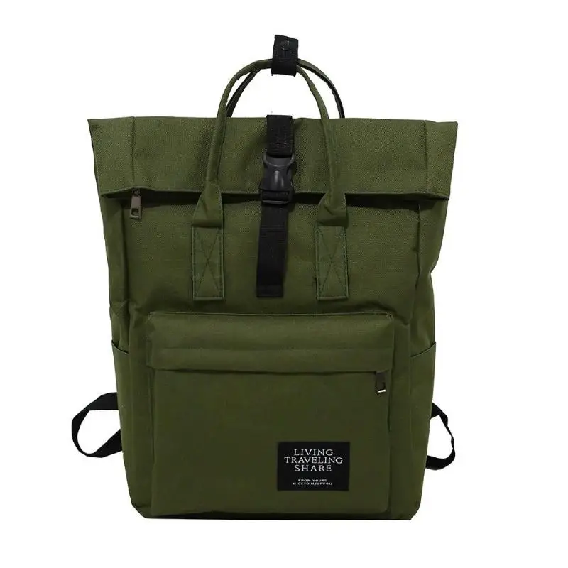Army Green Женский элегантный большой рюкзак, холщовый рюкзак для путешествий, мужской рюкзак Mochila Escolar для девочек, рюкзак для ноутбука, школьные сумки, рюкзак для подростков - Цвет: Army Green