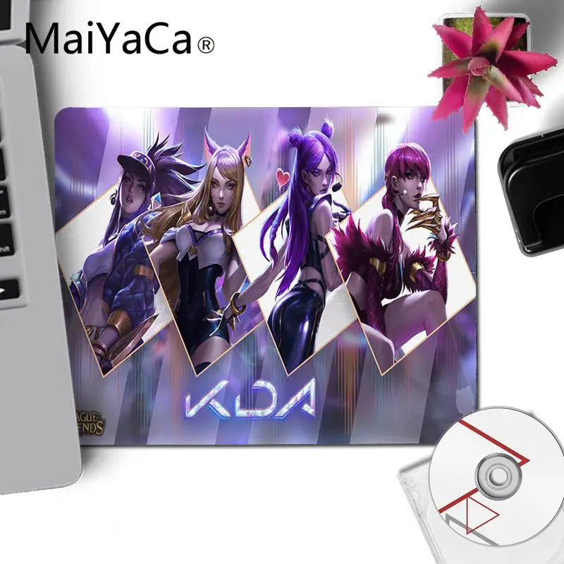 MaiYaCa League of Legends для девочек группа K DA Akali Ahri комфорта маленькая Мышь коврик игровой Мышь пусковая площадка коврик для мыши, клавиатуры аниме Мышь pad