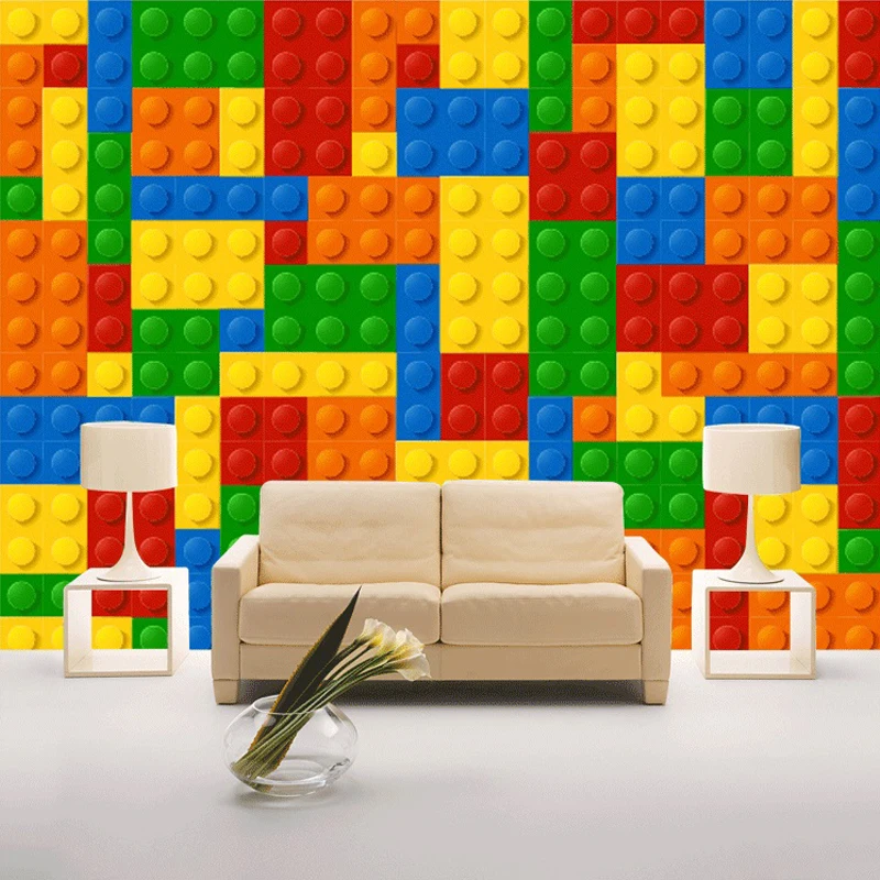 Пользовательские фото обои 3d Lego детская комната Спальня магазин игрушек Фоновые