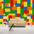 Пользовательские фото обои 3d Lego детская комната Спальня магазин игрушек Фоновые украшения детской комнаты нетканые Настенная Обои