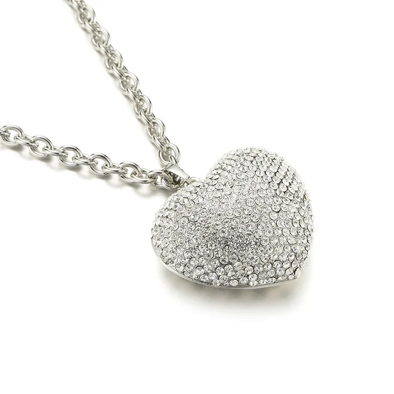 Shefly Fashion Women Jewelry Wedding Accessories Luxury CZ Zircon Heart Pendant Necklace For Lovers Gifts XL00140 | Украшения и