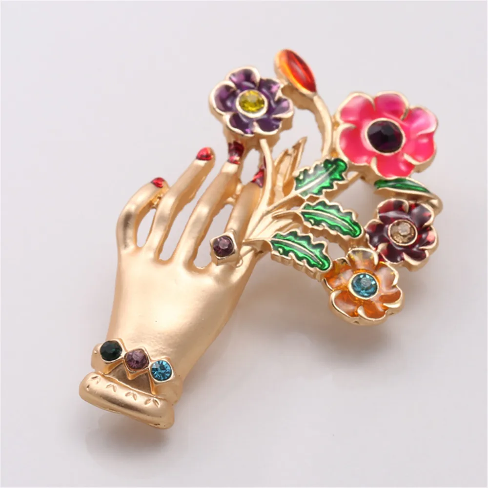 Бесплатная доставка модная Ювелирная Женская Брошь В Виде Цветка бергамот |