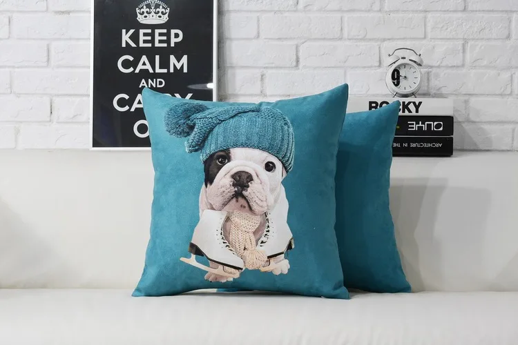 Интересная Спортивная скейт бульдог чехол для подушки милые бархатные колготки