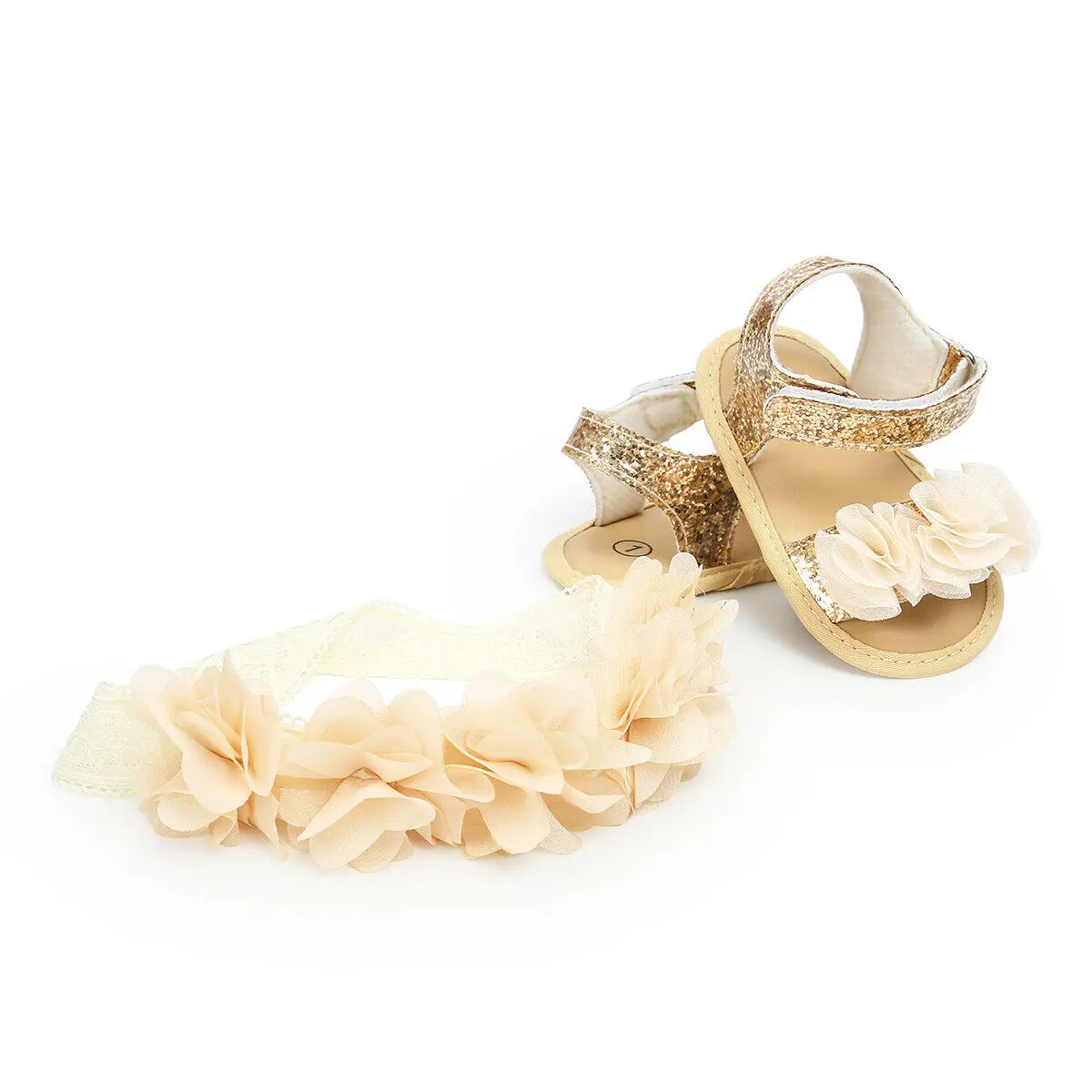 Сандалии для новорожденных девочек 2 шт. босоножки с цветами повседневная обувь