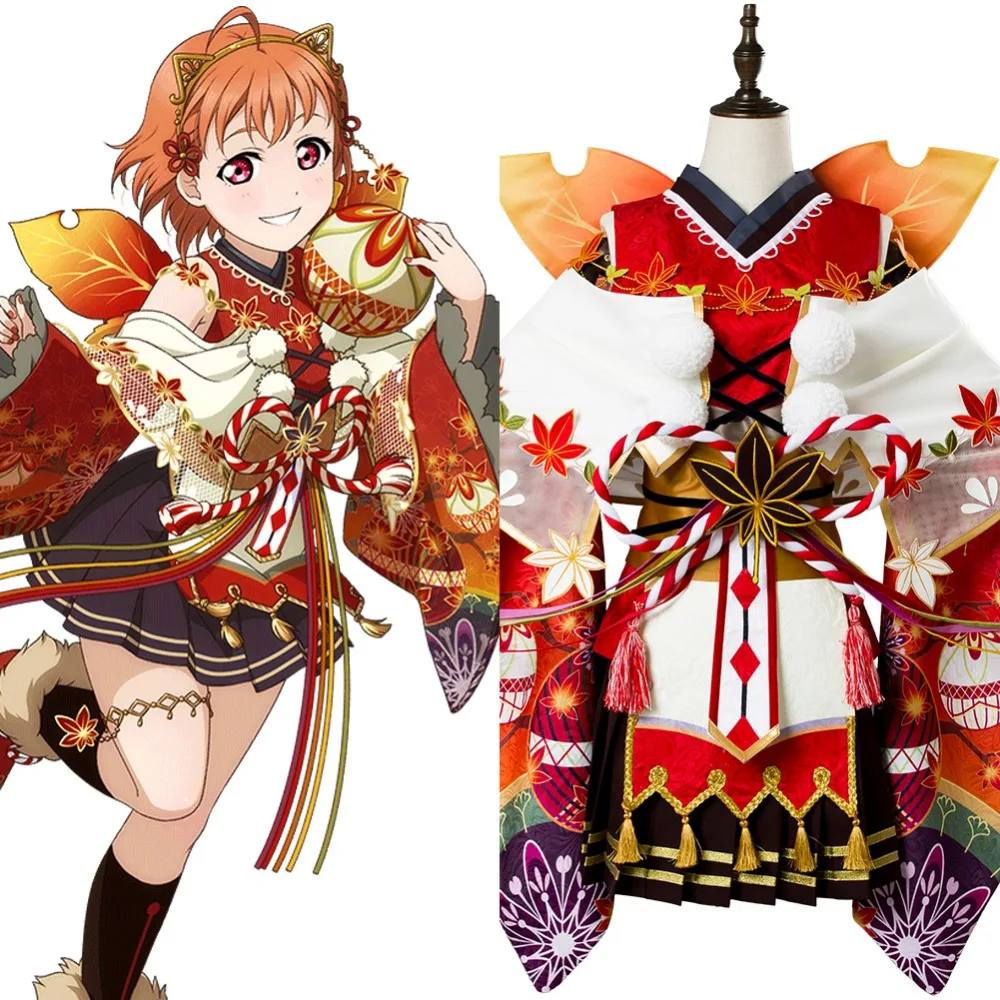 Косплей Love Live! костюм Aqours Takami Chika Осенний женский для косплея карнавал на